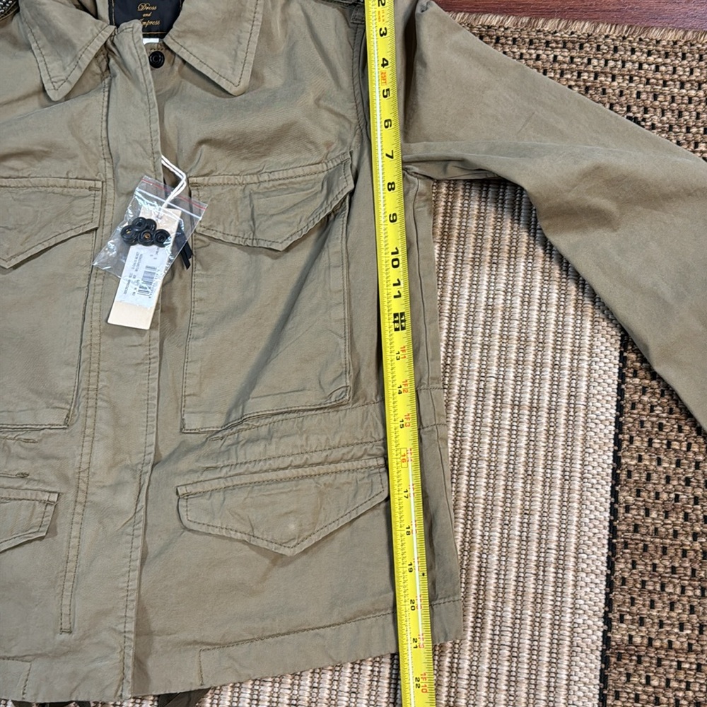 NEW Diesel Jacket in Military Green Size Small 70% Cotton 30% Silk - Picture 13 of 17